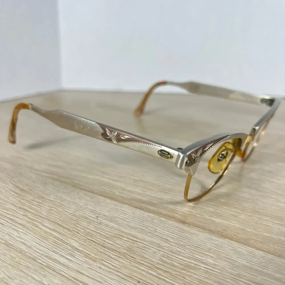 Vintage Artcraft Aluminum 1/10 12K GF Eyeglasses 4 1/4 - 5 1/2 Frames 44-20